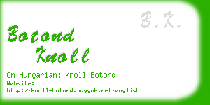 botond knoll business card